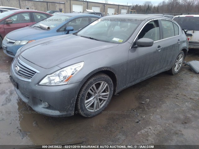 JN1CV6AR3DM757703 - 2013 INFINITI G37 GRAY photo 2