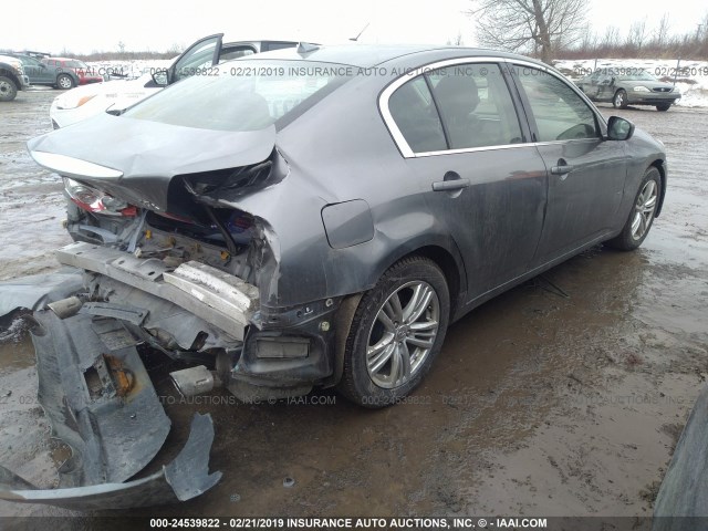 JN1CV6AR3DM757703 - 2013 INFINITI G37 GRAY photo 4