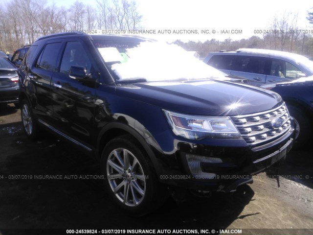 1FM5K8F85HGC33897 - 2017 FORD EXPLORER LIMITED BLACK photo 1