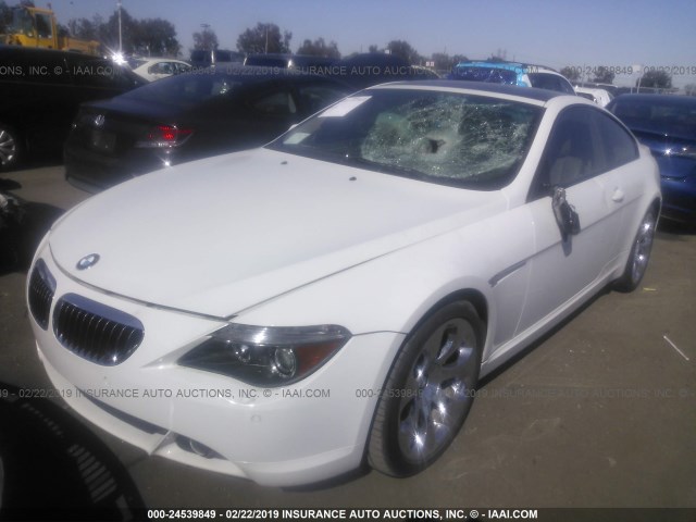 WBAEH73414B190498 - 2004 BMW 645 CI AUTOMATIC WHITE photo 2