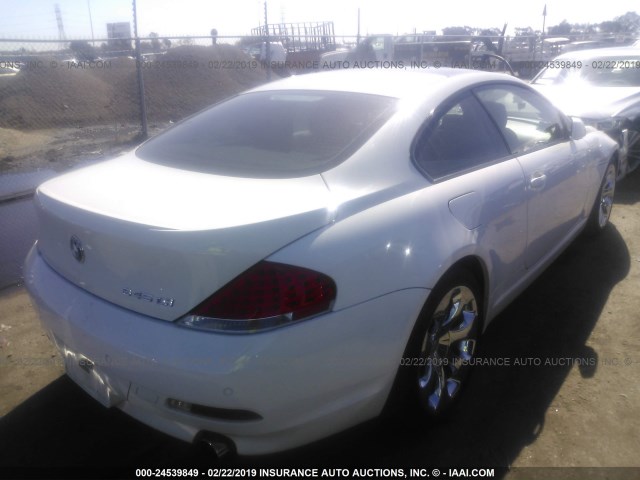 WBAEH73414B190498 - 2004 BMW 645 CI AUTOMATIC WHITE photo 4