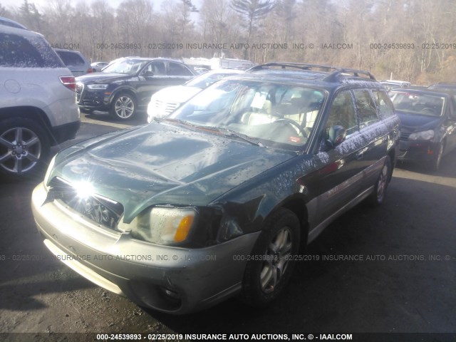 4S3BH686537636552 - 2003 SUBARU LEGACY OUTBACK LIMITED GREEN photo 2