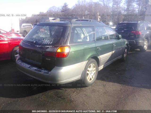 4S3BH686537636552 - 2003 SUBARU LEGACY OUTBACK LIMITED GREEN photo 4
