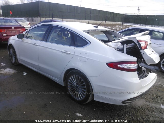 3FA6P0K97GR189456 - 2016 FORD FUSION TITANIUM WHITE photo 3