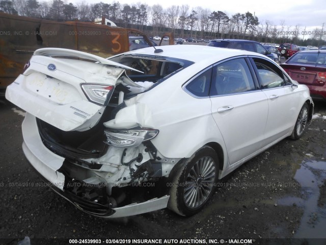 3FA6P0K97GR189456 - 2016 FORD FUSION TITANIUM WHITE photo 4