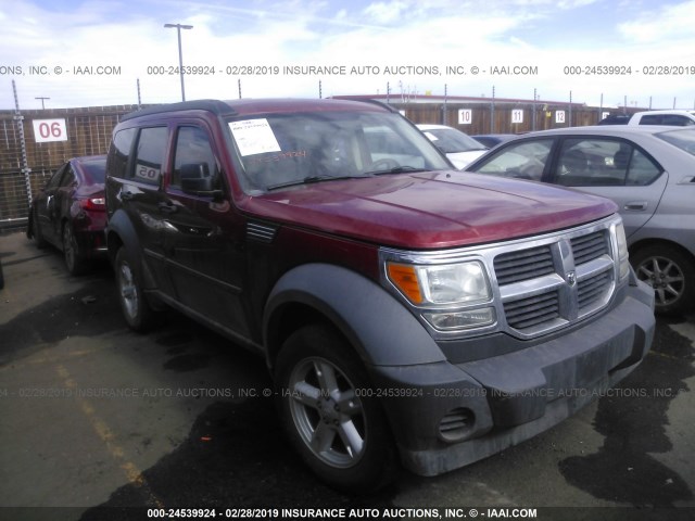 1D8GU28K97W740126 - 2007 DODGE NITRO SXT RED photo 1