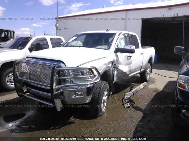 3C6UR5FL0FG615150 - 2015 RAM 2500 LARAMIE WHITE photo 2