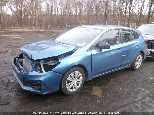 4S3GTAA66H3705748 - 2017 SUBARU IMPREZA BLUE photo 2