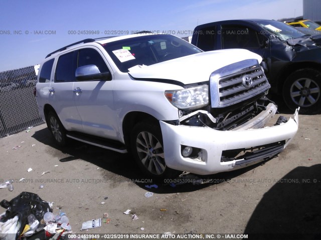 5TDJW5G10BS044563 - 2011 TOYOTA SEQUOIA LIMITED WHITE photo 1