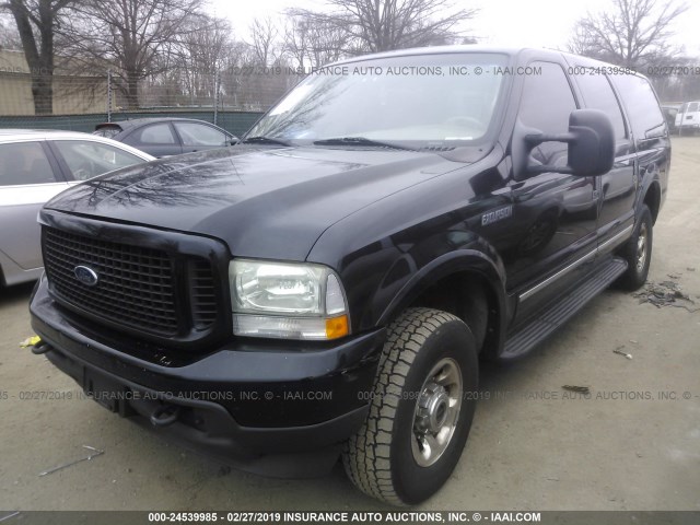 1FMNU43SX3EB44785 - 2003 FORD EXCURSION LIMITED BLACK photo 2