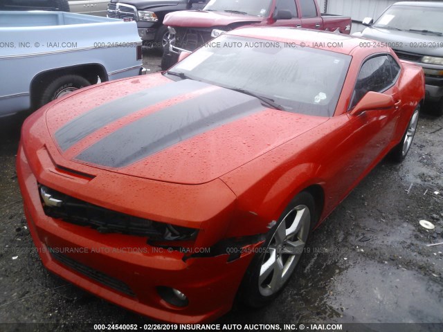 2G1FK1EJ7B9104580 - 2011 CHEVROLET CAMARO 2SS ORANGE photo 2