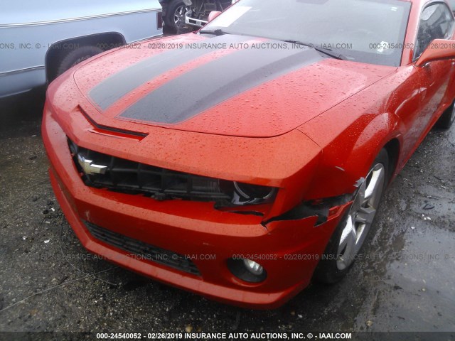 2G1FK1EJ7B9104580 - 2011 CHEVROLET CAMARO 2SS ORANGE photo 6