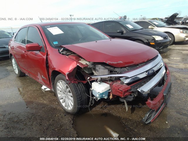 3FADP0L38BR251277 - 2011 FORD FUSION HYBRID RED photo 1