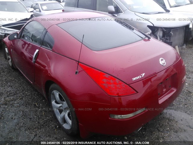 JN1AZ34D06M307004 - 2006 NISSAN 350Z COUPE RED photo 3