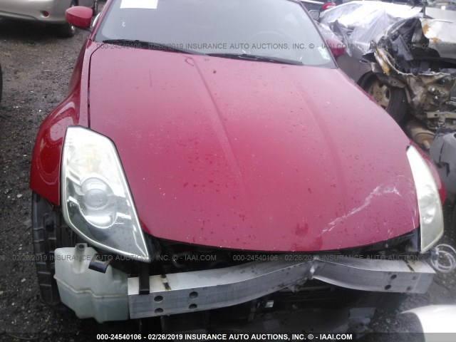 JN1AZ34D06M307004 - 2006 NISSAN 350Z COUPE RED photo 6