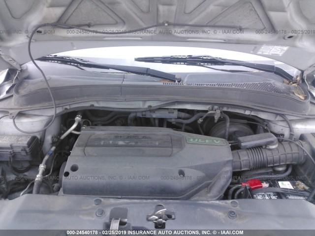 2HKYF18473H524817 - 2003 HONDA PILOT EX SILVER photo 10