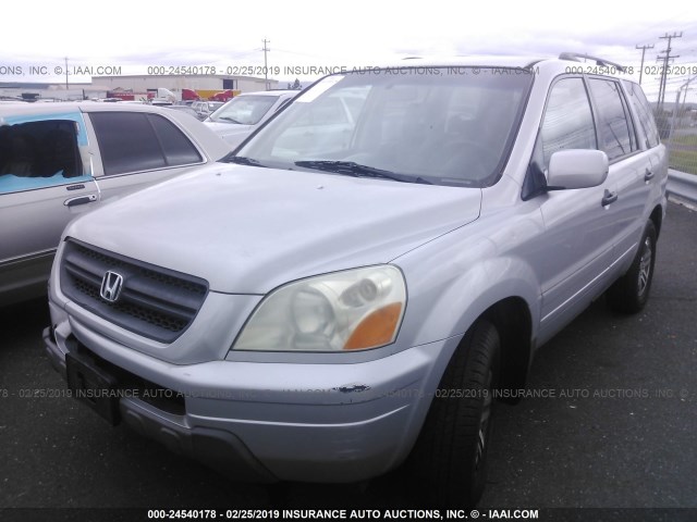 2HKYF18473H524817 - 2003 HONDA PILOT EX SILVER photo 2