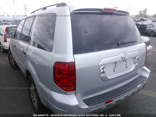 2HKYF18473H524817 - 2003 HONDA PILOT EX SILVER photo 3