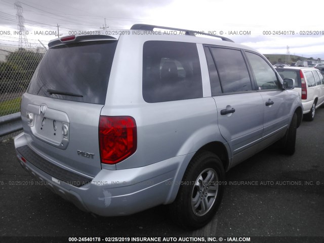 2HKYF18473H524817 - 2003 HONDA PILOT EX SILVER photo 4