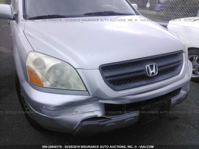 2HKYF18473H524817 - 2003 HONDA PILOT EX SILVER photo 6