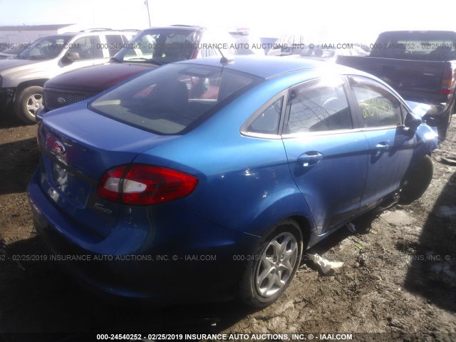 3FADP4AJXBM153812 - 2011 FORD FIESTA S BLUE photo 4