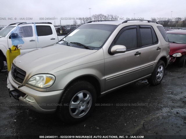 4JGAB54E22A345492 - 2002 MERCEDES-BENZ ML 320 Champagne photo 2