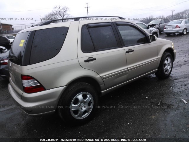 4JGAB54E22A345492 - 2002 MERCEDES-BENZ ML 320 Champagne photo 4