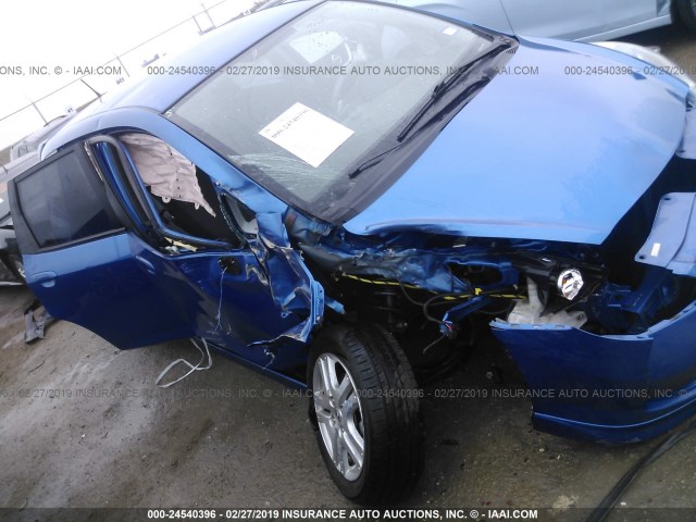 JHMGD38698S032716 - 2008 HONDA FIT SPORT BLUE photo 6