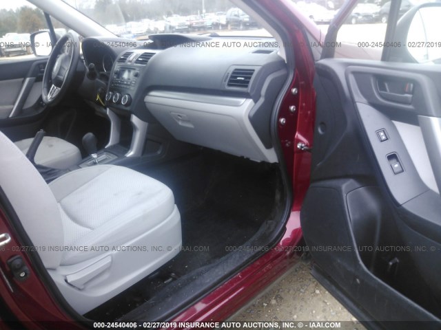 JF2SJAAC6EH478941 - 2014 SUBARU FORESTER 2.5I RED photo 5