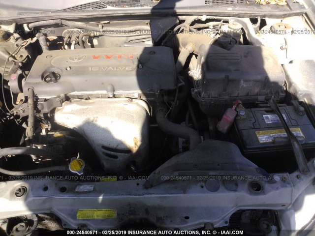 4T1BE32K44U925627 - 2004 TOYOTA CAMRY LE/XLE/SE SILVER photo 10