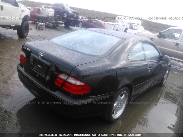 WDBLJ70G21F177503 - 2001 MERCEDES-BENZ CLK 430 BLACK photo 4