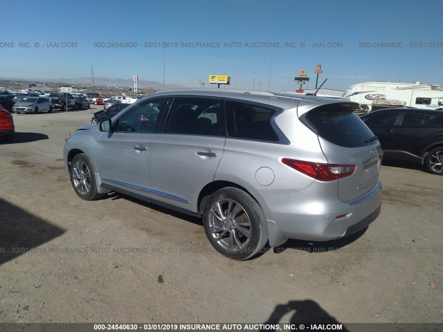 5N1AL0MN3DC348375 - 2013 INFINITI JX35 SILVER photo 3