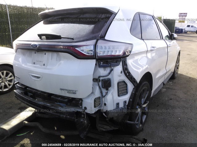 2FMPK4AP5GBB72766 - 2016 FORD EDGE SPORT WHITE photo 4