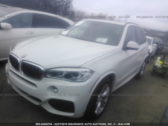 5UXKR0C50F0K65658 - 2015 BMW X5 XDRIVE35I WHITE photo 2