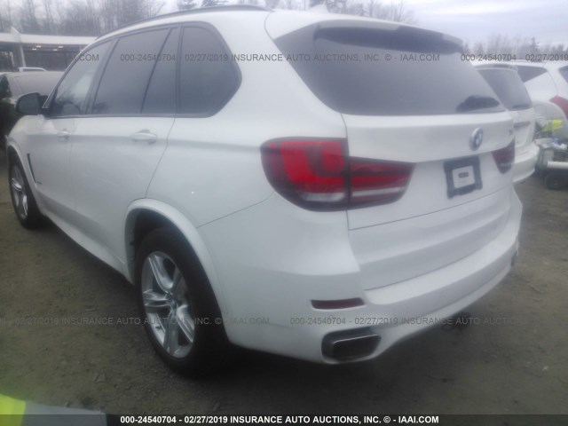 5UXKR0C50F0K65658 - 2015 BMW X5 XDRIVE35I WHITE photo 3