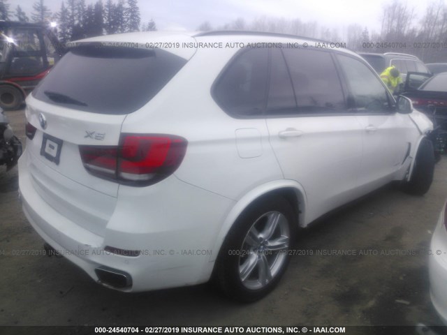 5UXKR0C50F0K65658 - 2015 BMW X5 XDRIVE35I WHITE photo 4