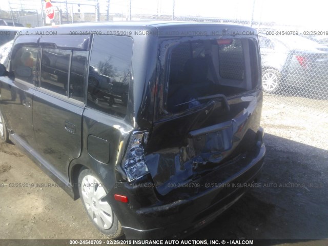 JTLKT324664075339 - 2006 TOYOTA SCION XB BLACK photo 6