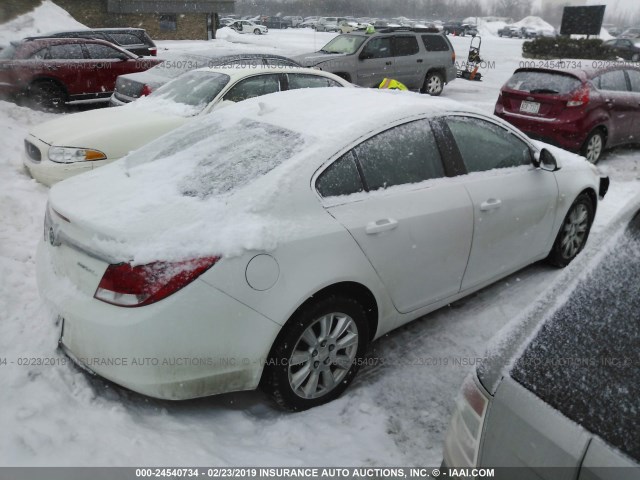 2G4GR5ER7C9132123 - 2012 BUICK REGAL WHITE photo 4