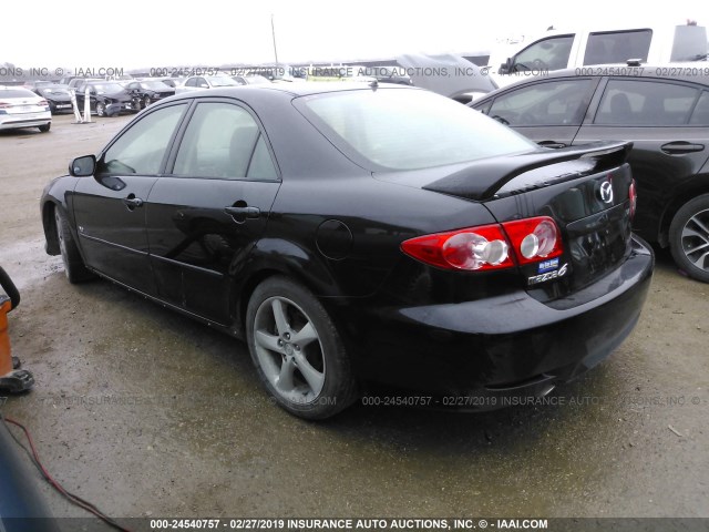 1YVFP80D045N76830 - 2004 MAZDA 6 S BLACK photo 3