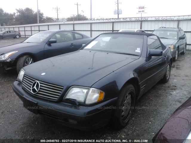 WDBFA67F7VF151649 - 1997 MERCEDES-BENZ SL 500 BLUE photo 2