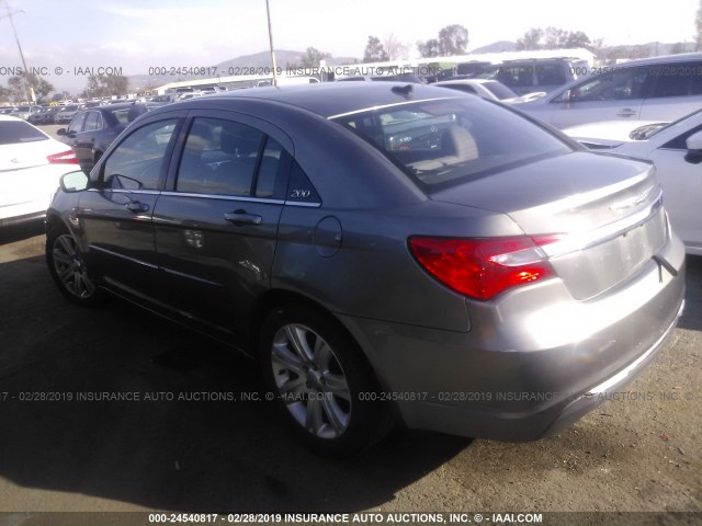 1C3CCBAB7CN317513 - 2012 CHRYSLER 200 LX GRAY photo 3