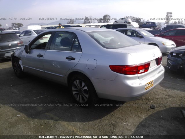 1HGCM56135A080461 - 2005 HONDA ACCORD DX SILVER photo 3