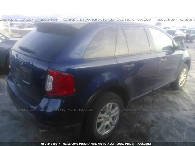 2FMDK3GC8BBB13558 - 2011 FORD EDGE SE Dark Blue photo 4