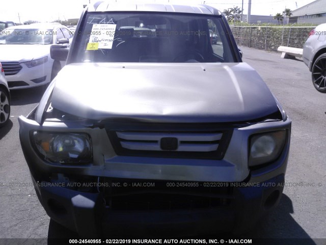 5J6YH18708L002953 - 2008 HONDA ELEMENT EX GRAY photo 6