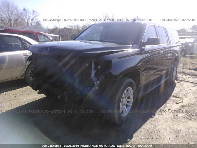 1GNSCHKC6HR245146 - 2017 CHEVROLET SUBURBAN C1500 LT BLACK photo 2