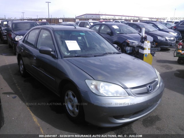 JHMES96645S018253 - 2005 HONDA CIVIC HYBRID GRAY photo 1