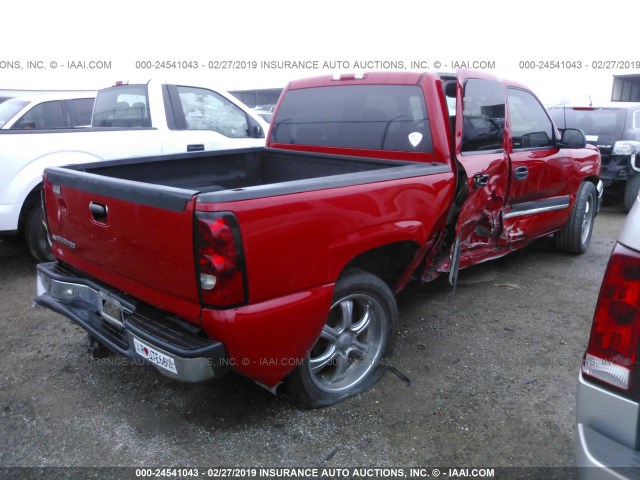 2GCEC13V161224000 - 2006 CHEVROLET SILVERADO C1500 RED photo 4