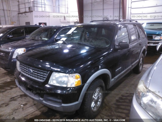 1FMZU73E82UA07684 - 2002 FORD EXPLORER XLT BLACK photo 2