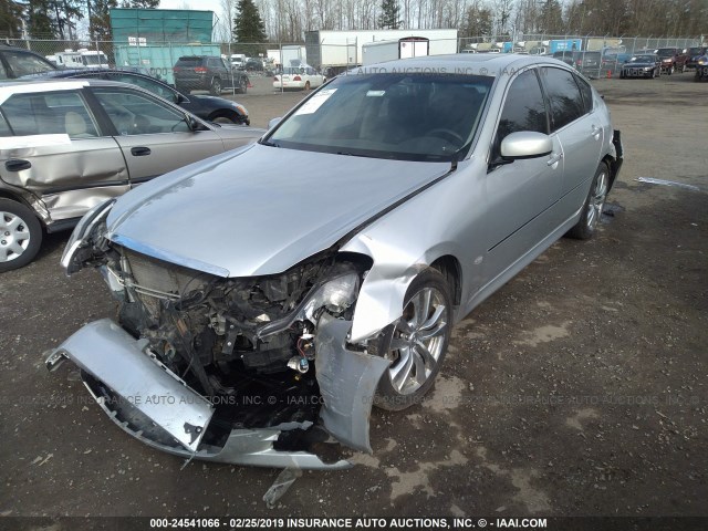 JNKBY01F78M550884 - 2008 INFINITI M45 SILVER photo 2