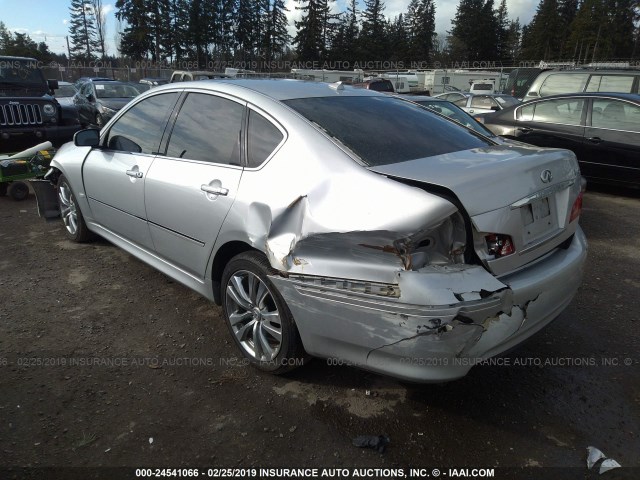 JNKBY01F78M550884 - 2008 INFINITI M45 SILVER photo 3